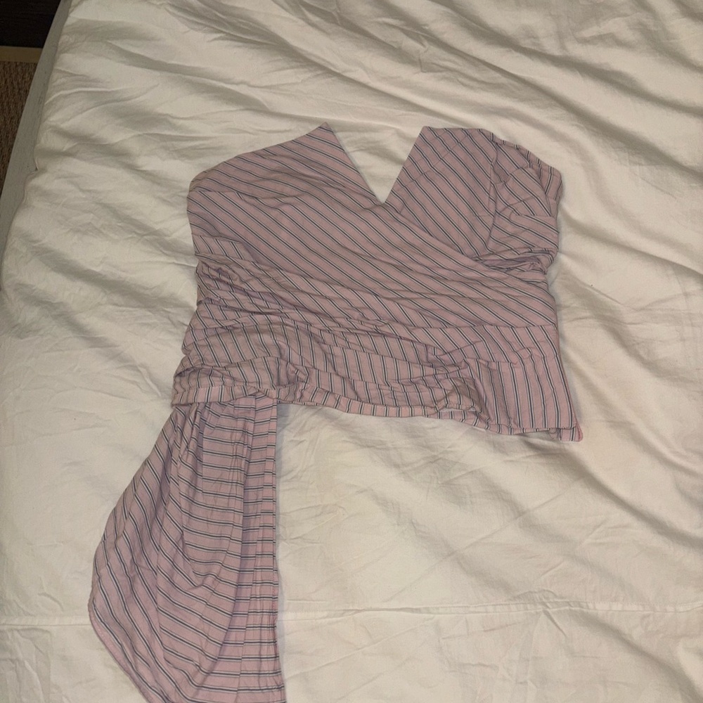 Zara Striped Strapless Top
